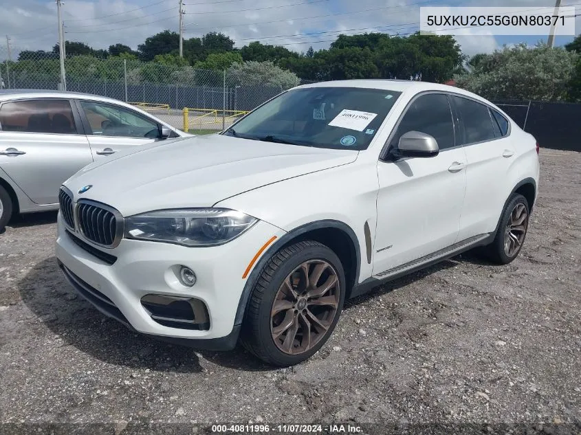 2016 BMW X6 xDrive35I VIN: 5UXKU2C55G0N80371 Lot: 40811996