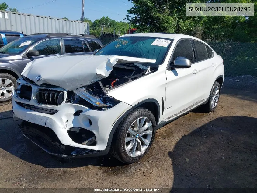 2017 BMW X6 xDrive35I VIN: 5UXKU2C30H0U28790 Lot: 39454968