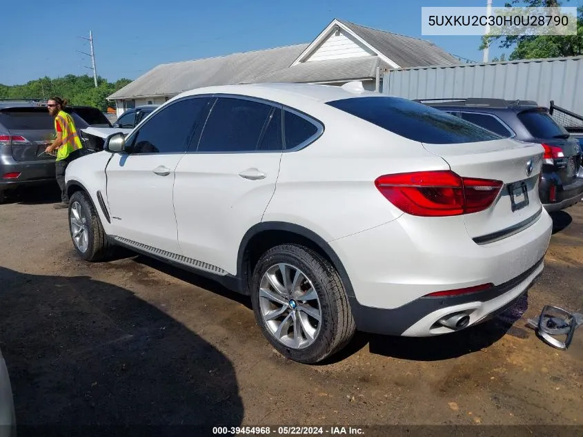 2017 BMW X6 xDrive35I VIN: 5UXKU2C30H0U28790 Lot: 39454968