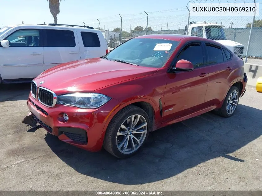 2017 BMW X6 Sdrive35I VIN: 5UXKU0C30H0G69210 Lot: 40049398