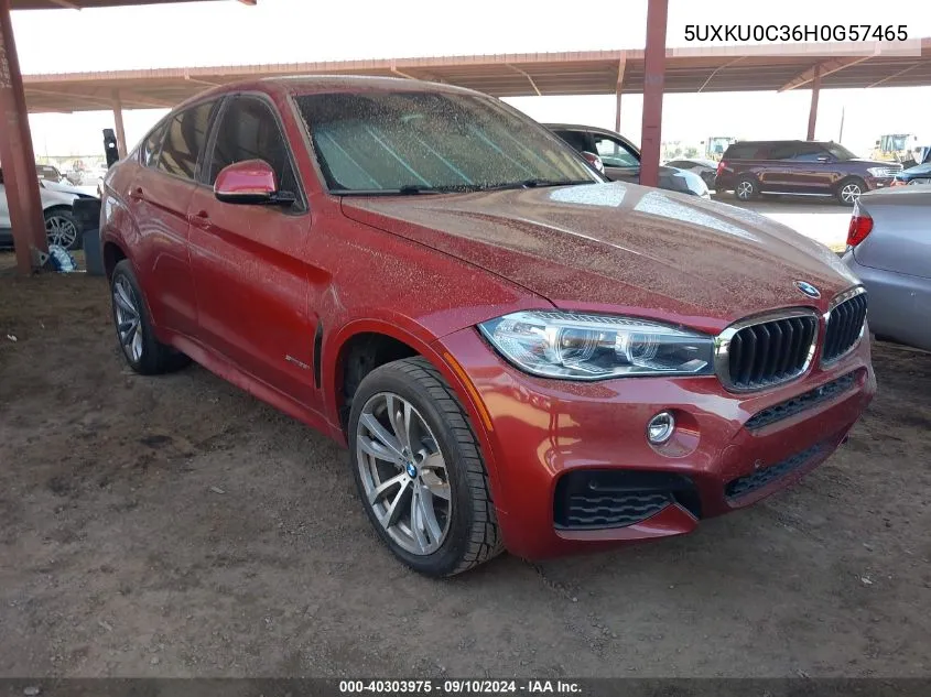 5UXKU0C36H0G57465 2017 BMW X6 Sdrive35I