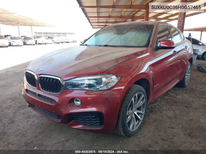 5UXKU0C36H0G57465 2017 BMW X6 Sdrive35I