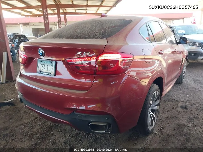 5UXKU0C36H0G57465 2017 BMW X6 Sdrive35I