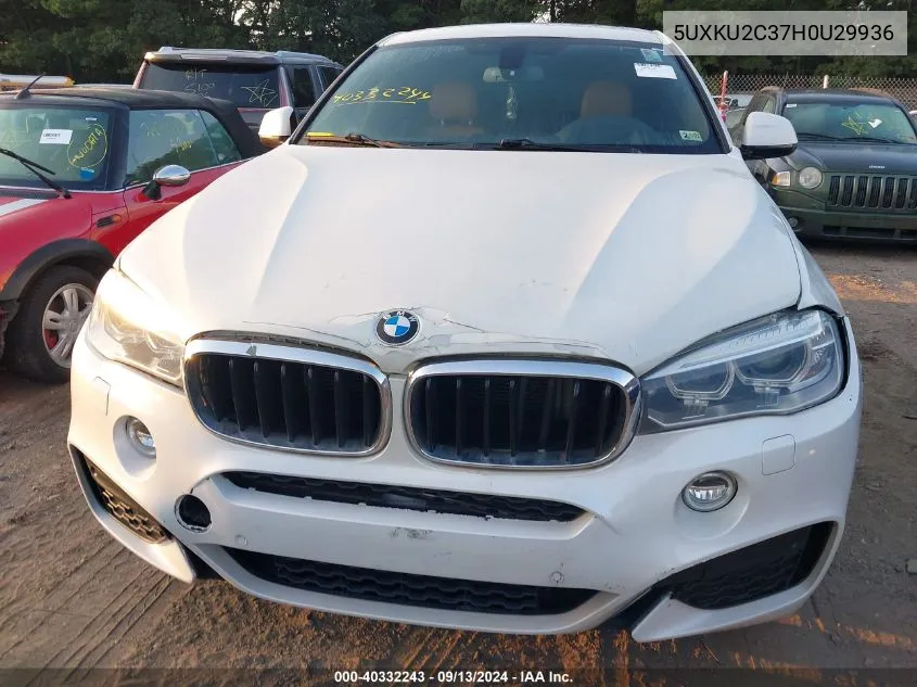 5UXKU2C37H0U29936 2017 BMW X6 xDrive35I