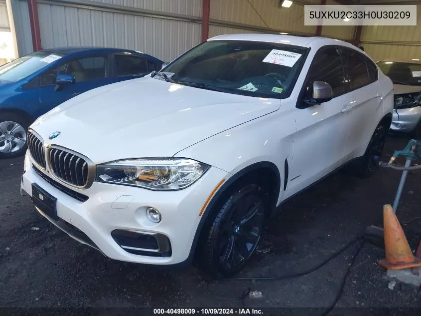 2017 BMW X6 xDrive35I VIN: 5UXKU2C33H0U30209 Lot: 40498009