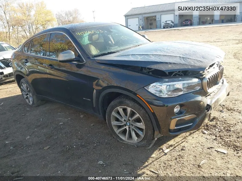 2017 BMW X6 xDrive35I VIN: 5UXKU2C35H0X47330 Lot: 40746573