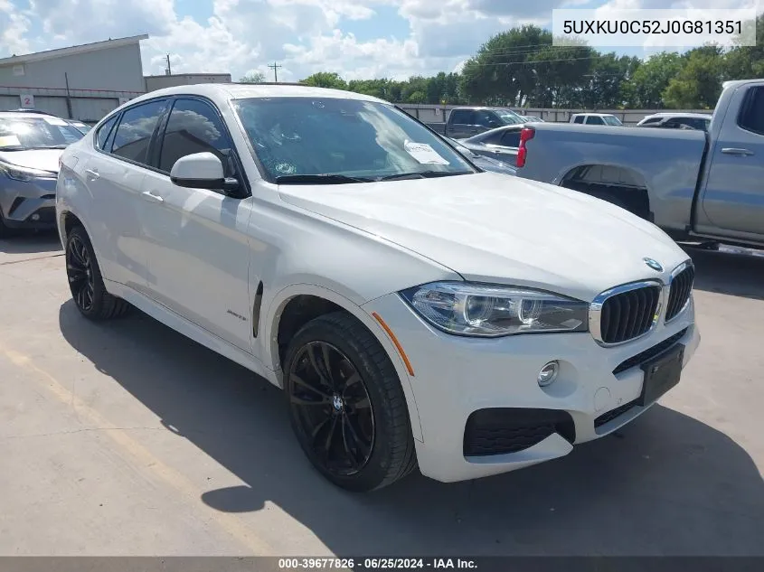 5UXKU0C52J0G81351 2018 BMW X6 Sdrive35I