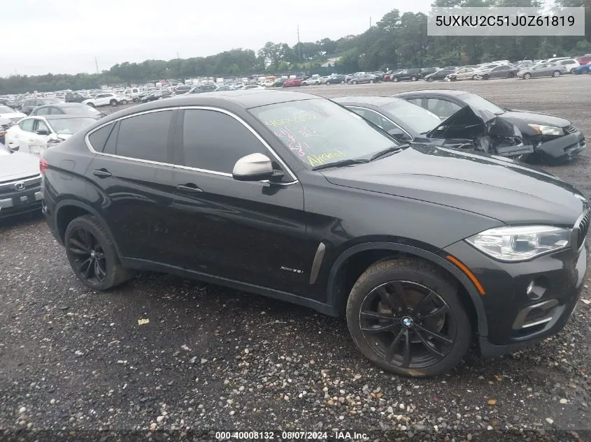 2018 BMW X6 xDrive35I VIN: 5UXKU2C51J0Z61819 Lot: 40008132