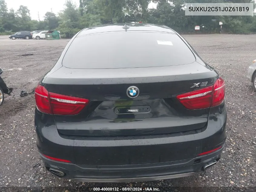 2018 BMW X6 xDrive35I VIN: 5UXKU2C51J0Z61819 Lot: 40008132