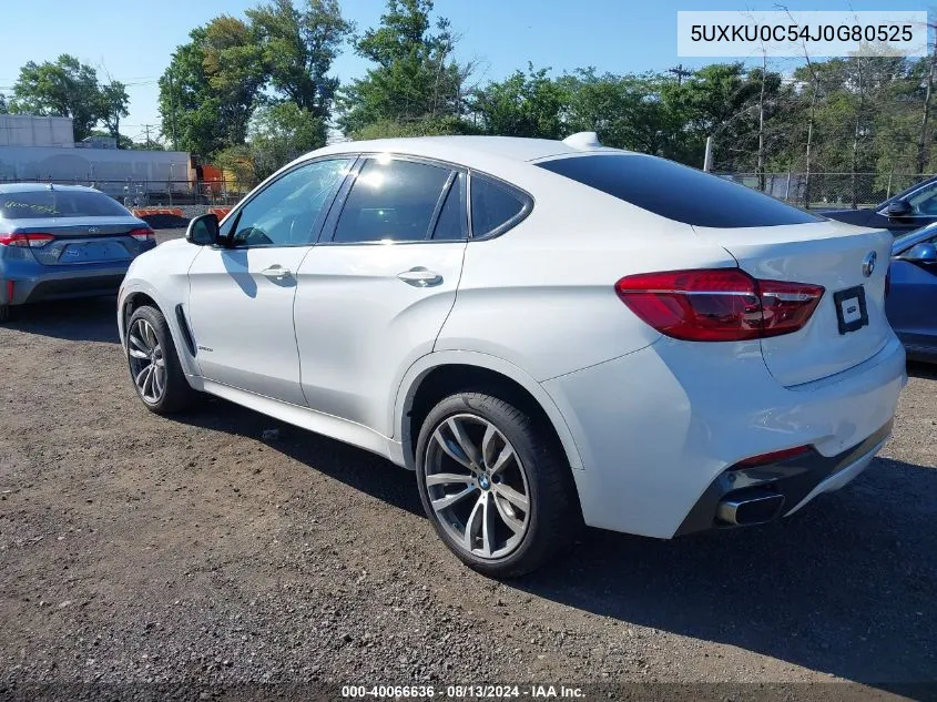 2018 BMW X6 Sdrive35I VIN: 5UXKU0C54J0G80525 Lot: 40066636