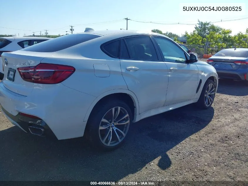 2018 BMW X6 Sdrive35I VIN: 5UXKU0C54J0G80525 Lot: 40066636