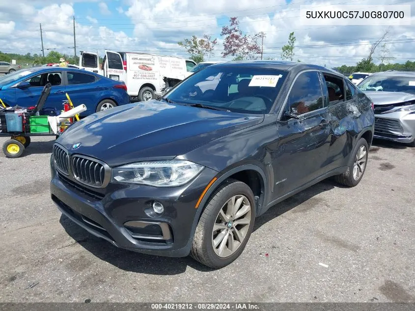 2018 BMW X6 Sdrive35I VIN: 5UXKU0C57J0G80700 Lot: 40219212