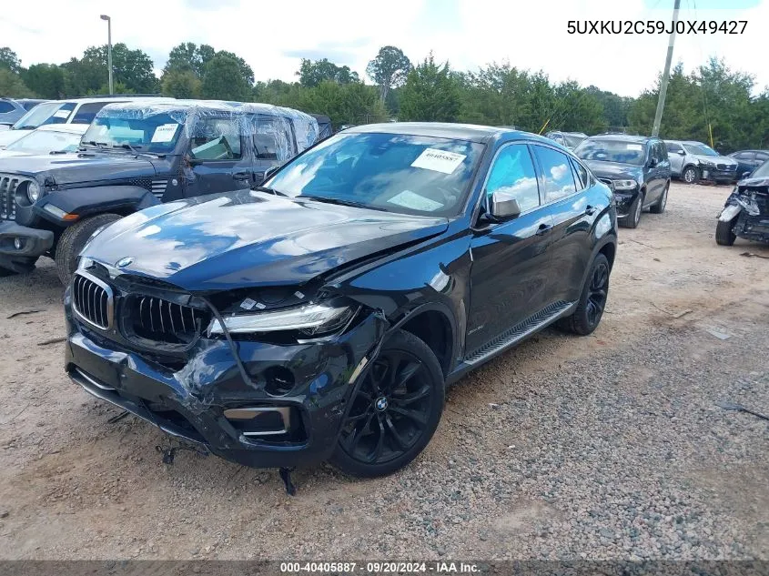 2018 BMW X6 xDrive35I VIN: 5UXKU2C59J0X49427 Lot: 40405887