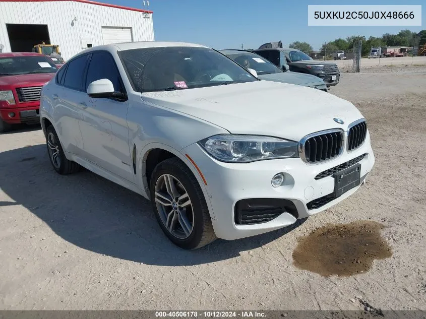 2018 BMW X6 xDrive35I VIN: 5UXKU2C50J0X48666 Lot: 40506178