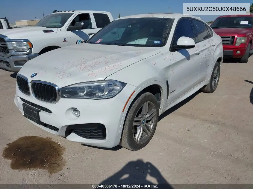 2018 BMW X6 xDrive35I VIN: 5UXKU2C50J0X48666 Lot: 40506178