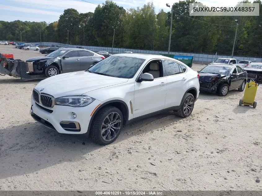 2018 BMW X6 xDrive35I VIN: 5UXKU2C59J0X48357 Lot: 40610251