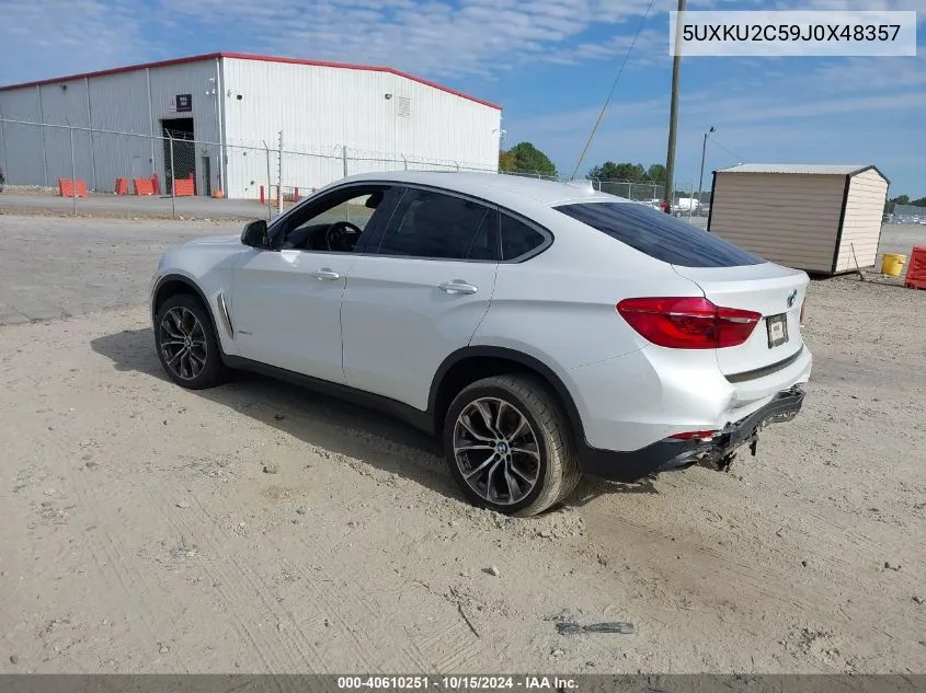 2018 BMW X6 xDrive35I VIN: 5UXKU2C59J0X48357 Lot: 40610251