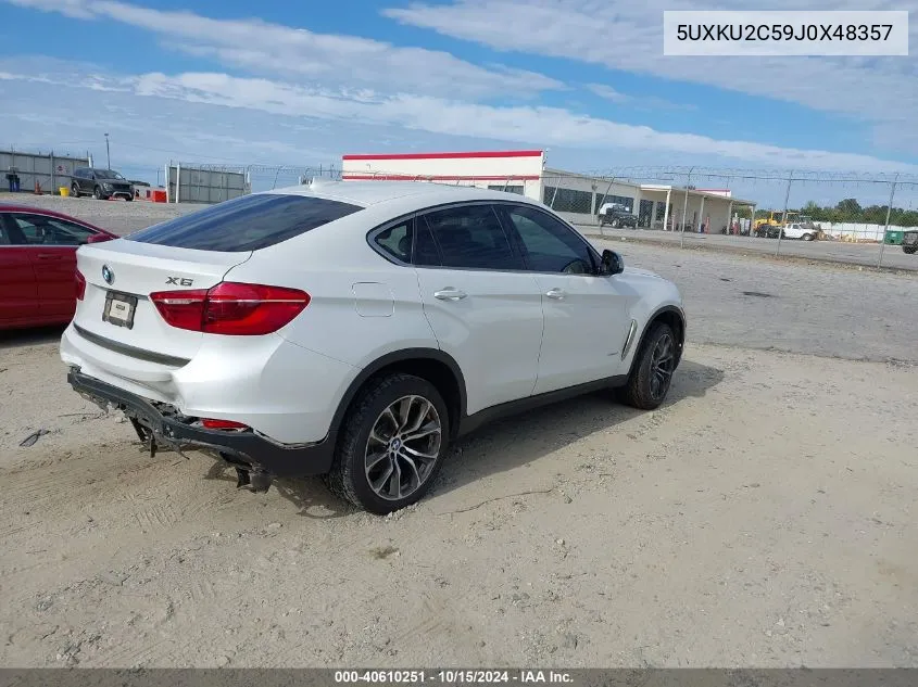 2018 BMW X6 xDrive35I VIN: 5UXKU2C59J0X48357 Lot: 40610251