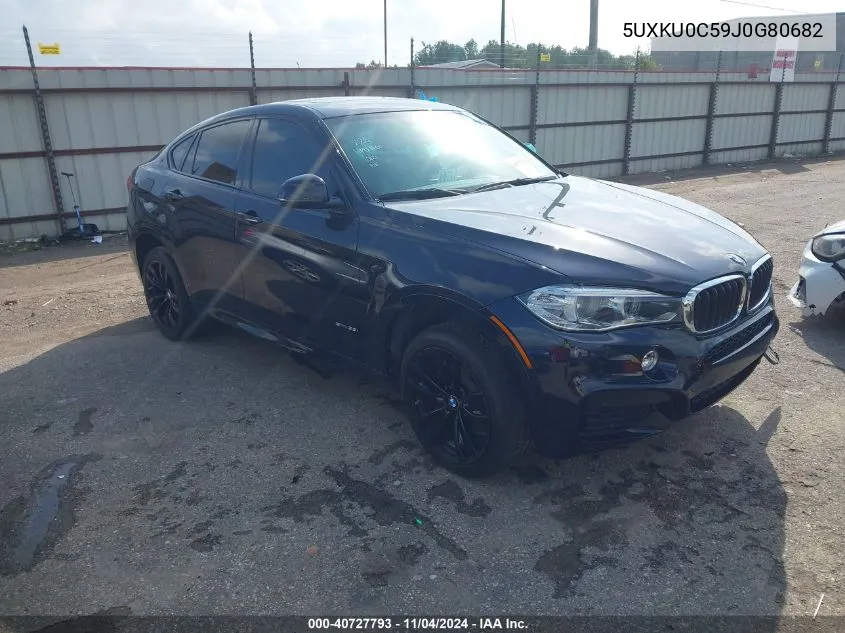 2018 BMW X6 Sdrive35I VIN: 5UXKU0C59J0G80682 Lot: 40727793