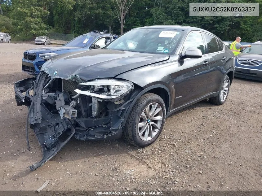 2019 BMW X6 xDrive35I VIN: 5UXKU2C52K0Z63337 Lot: 40364520