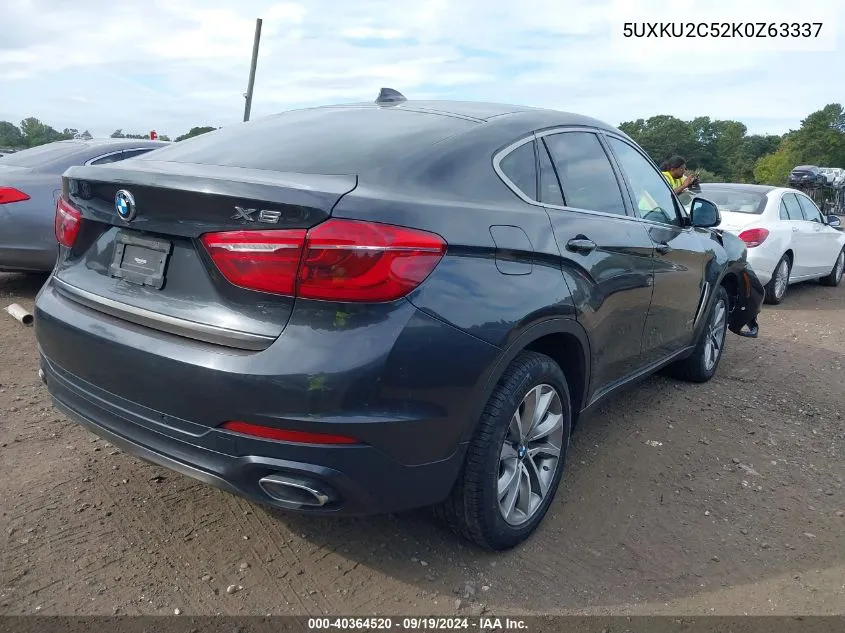 2019 BMW X6 xDrive35I VIN: 5UXKU2C52K0Z63337 Lot: 40364520