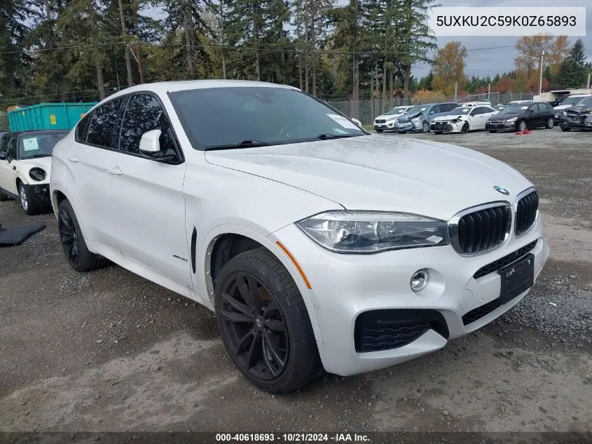 2019 BMW X6 xDrive35I VIN: 5UXKU2C59K0Z65893 Lot: 40618693