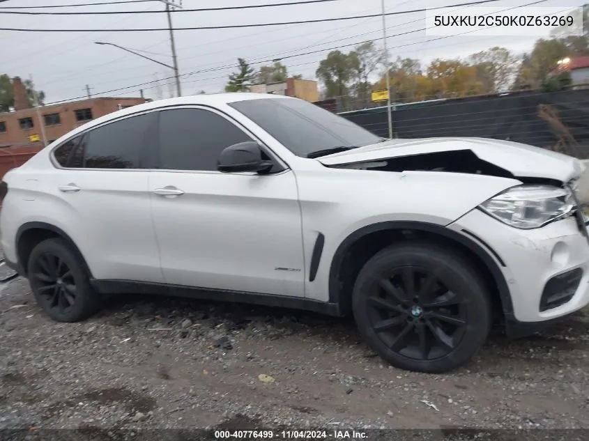 2019 BMW X6 xDrive35I VIN: 5UXKU2C50K0Z63269 Lot: 40776499