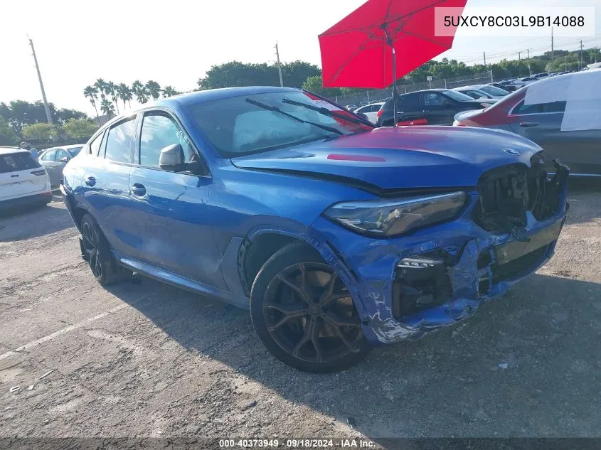 2020 BMW X6 M50I VIN: 5UXCY8C03L9B14088 Lot: 40373949