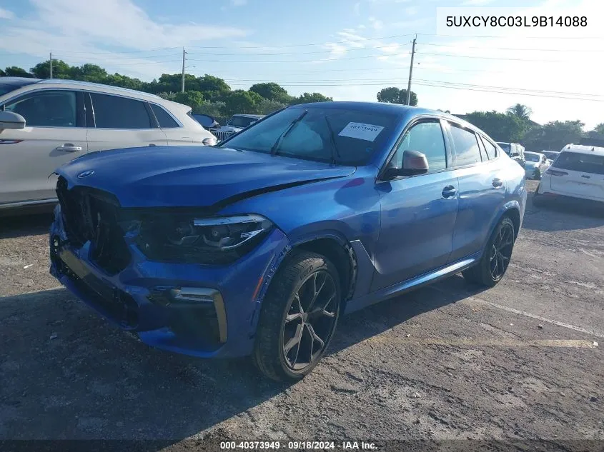 2020 BMW X6 M50I VIN: 5UXCY8C03L9B14088 Lot: 40373949