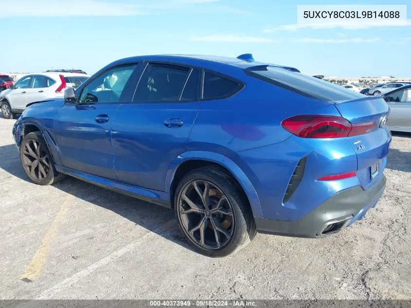 2020 BMW X6 M50I VIN: 5UXCY8C03L9B14088 Lot: 40373949