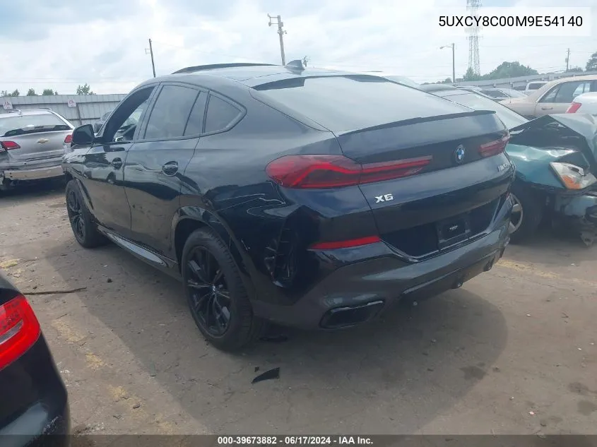 2021 BMW X6 M50I VIN: 5UXCY8C00M9E54140 Lot: 39673882