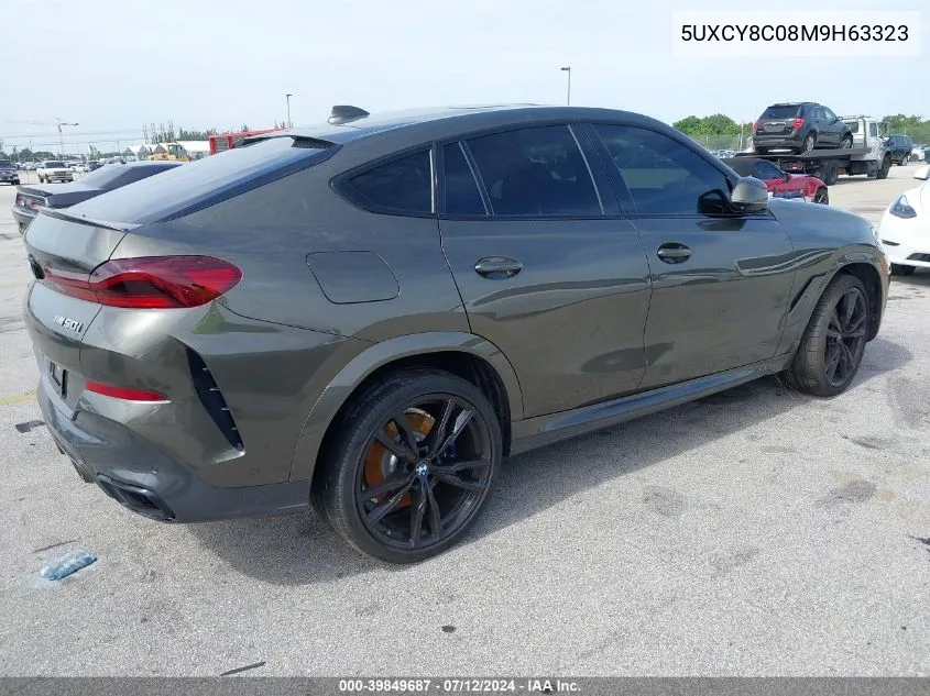 2021 BMW X6 M50I VIN: 5UXCY8C08M9H63323 Lot: 39849687