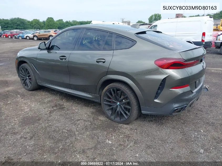 5UXCY8C03M9D80163 2021 BMW X6 M50I