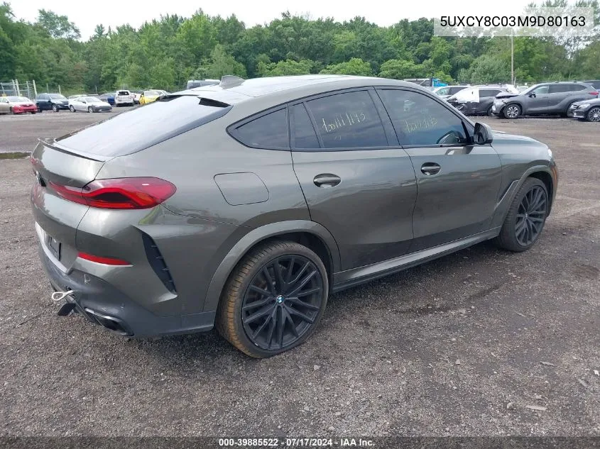 5UXCY8C03M9D80163 2021 BMW X6 M50I