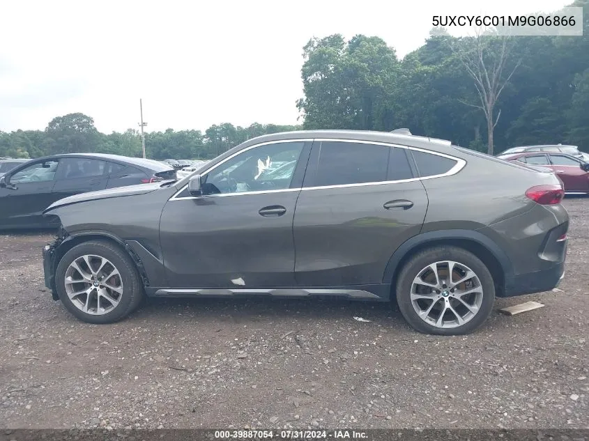 2021 BMW X6 xDrive40I VIN: 5UXCY6C01M9G06866 Lot: 39887054