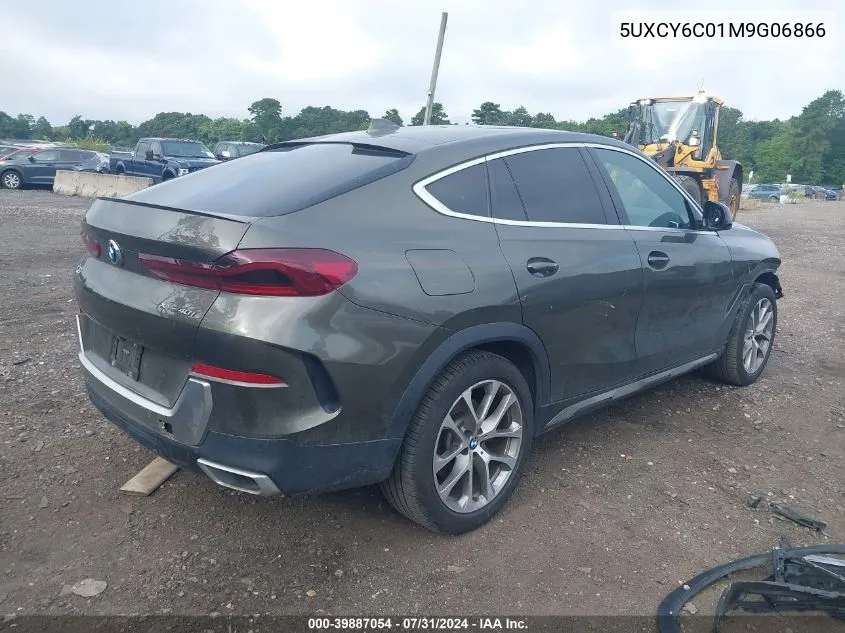 2021 BMW X6 xDrive40I VIN: 5UXCY6C01M9G06866 Lot: 39887054