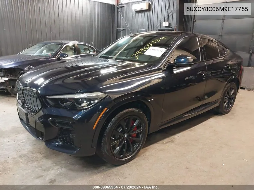 5UXCY8C06M9E17755 2021 BMW X6 M50I