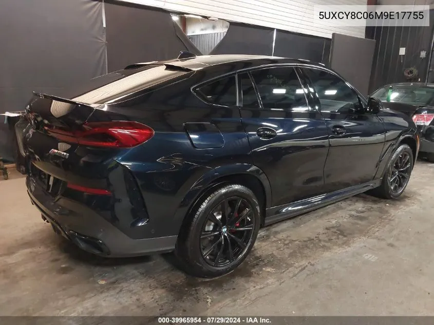 2021 BMW X6 M50I VIN: 5UXCY8C06M9E17755 Lot: 39965954