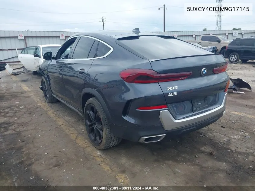 5UXCY4C03M9G17145 2021 BMW X6 Sdrive40I