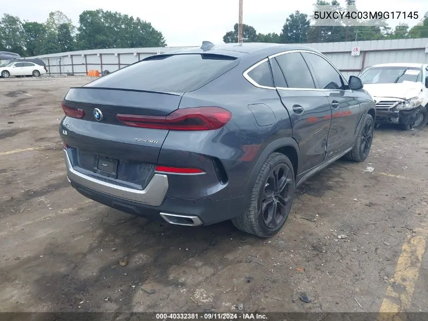 5UXCY4C03M9G17145 2021 BMW X6 Sdrive40I