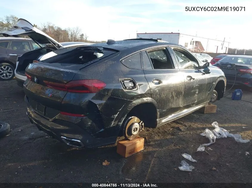 2021 BMW X6 xDrive40I VIN: 5UXCY6C02M9E19071 Lot: 40844785