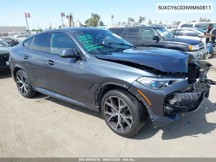 5UXCY6C03N9M60811 2022 BMW X6 xDrive40I