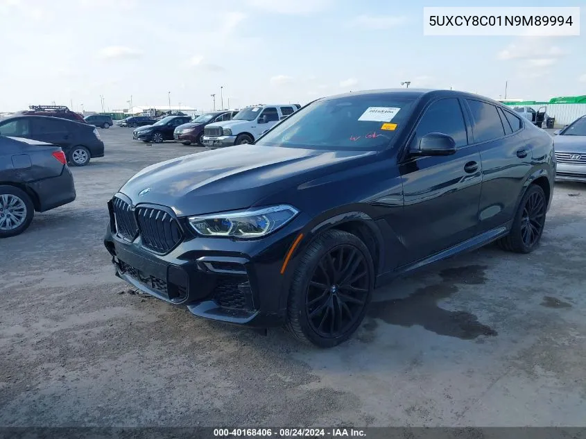 5UXCY8C01N9M89994 2022 BMW X6 M50I