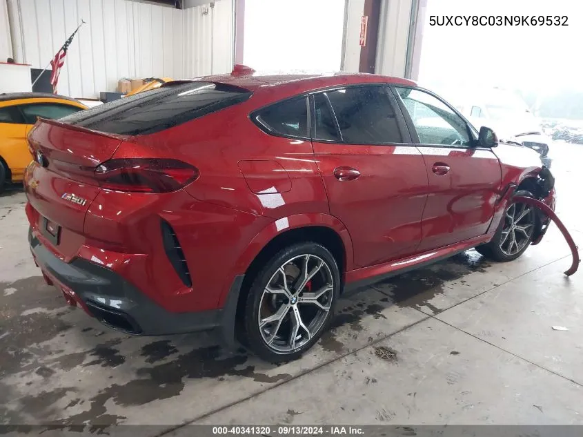 2022 BMW X6 M50I VIN: 5UXCY8C03N9K69532 Lot: 40341320