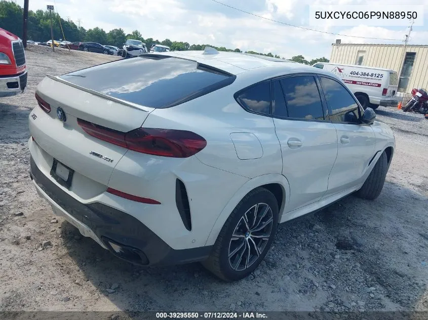 2023 BMW X6 xDrive40I VIN: 5UXCY6C06P9N88950 Lot: 39295550