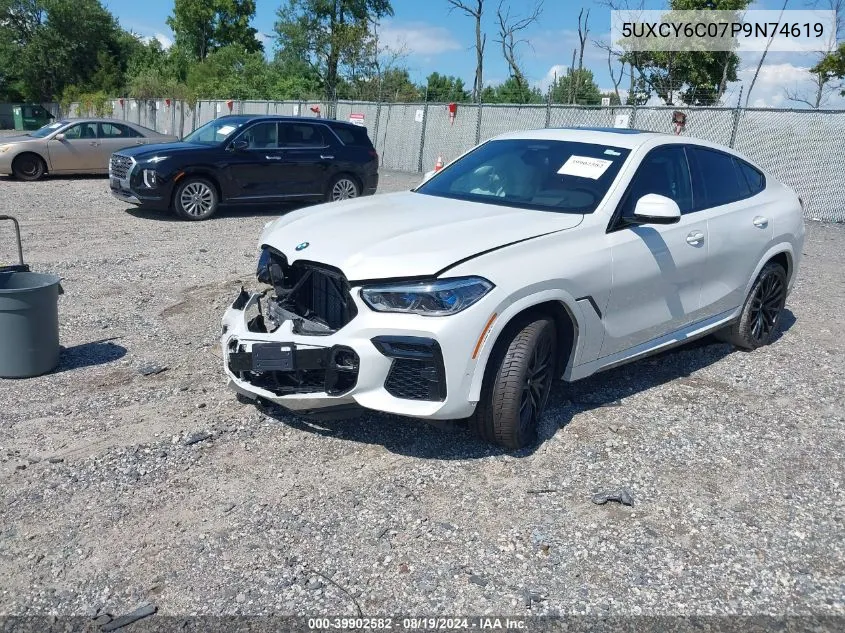 2023 BMW X6 xDrive40I VIN: 5UXCY6C07P9N74619 Lot: 39902582