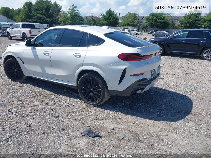 2023 BMW X6 xDrive40I VIN: 5UXCY6C07P9N74619 Lot: 39902582