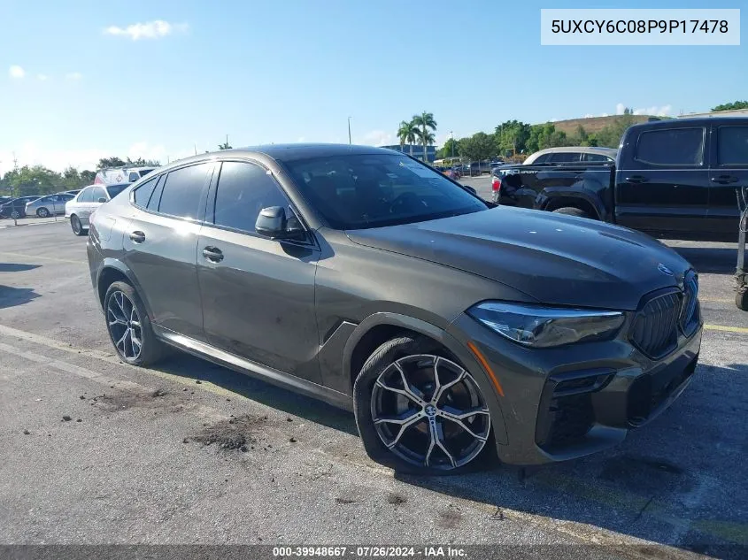 5UXCY6C08P9P17478 2023 BMW X6 xDrive40I