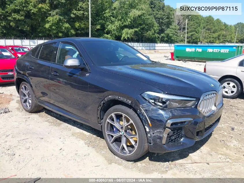 2023 BMW X6 M50I VIN: 5UXCY8C09P9P87115 Lot: 40053165