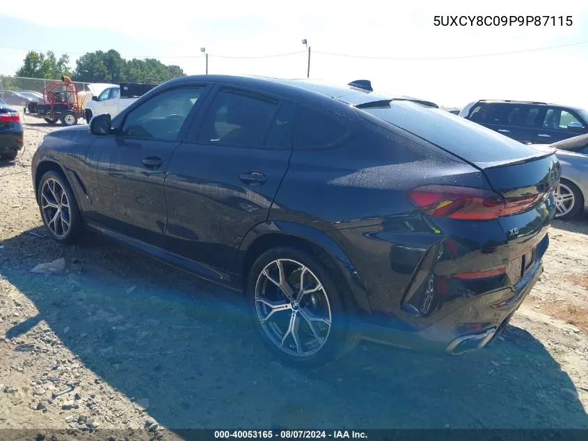 2023 BMW X6 M50I VIN: 5UXCY8C09P9P87115 Lot: 40053165